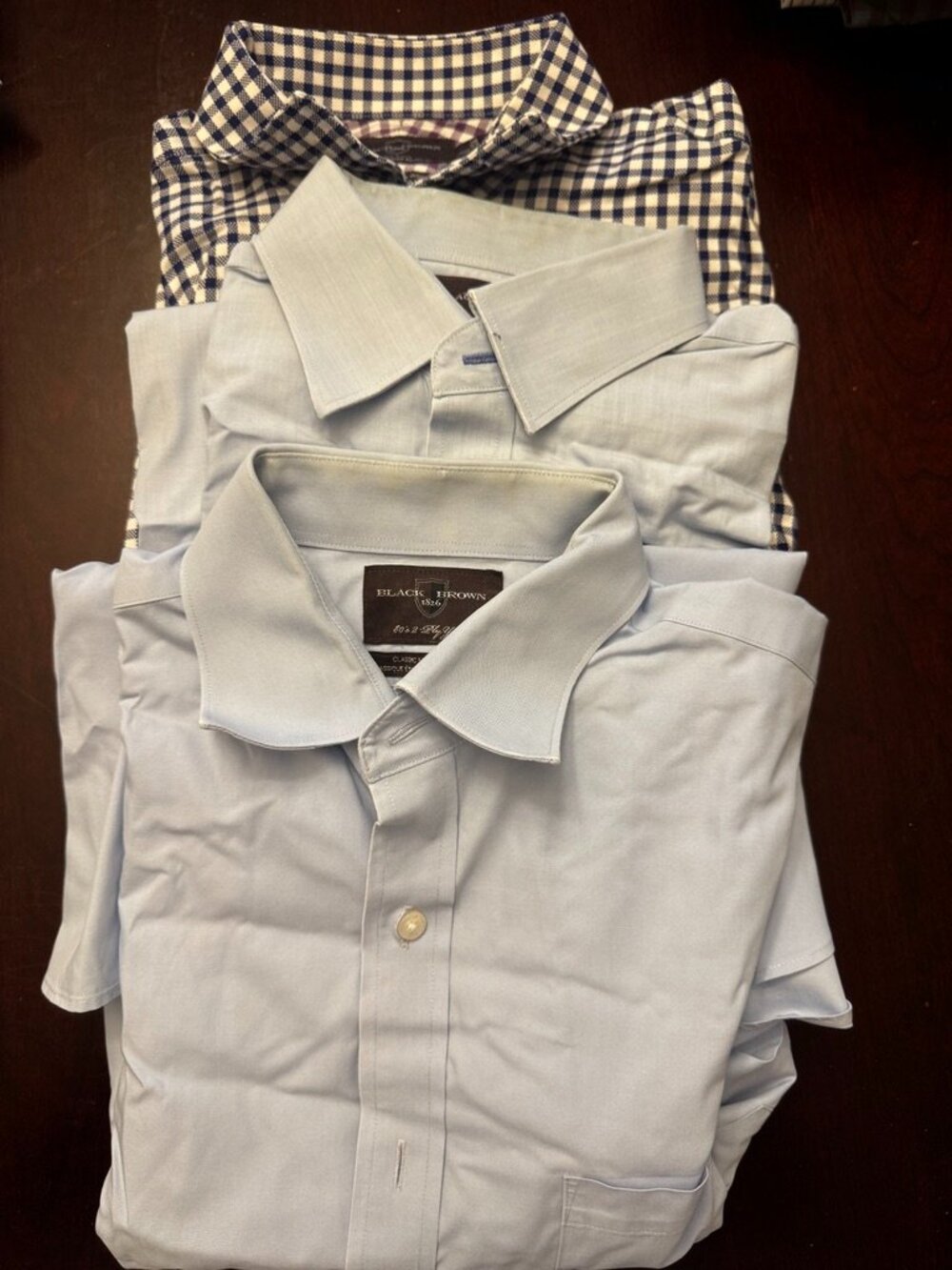 Black Brown 1826 Dress Shirts Bundle of 3 - AS IS w/ Patch Repair